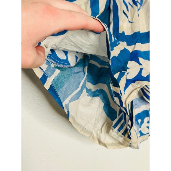 SOLEIL SOLEIL Blue Graphic Print 100% Cotton Pull-On Overswim Shorts size 1 - Picture 6 of 10